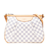 ルイ ヴィトン ダミエ アズール シラク―サPM 斜め掛け ショルダーバッグ N41113 ホワイト PVC レザー レディース LOUIS VUITTON 【中古】